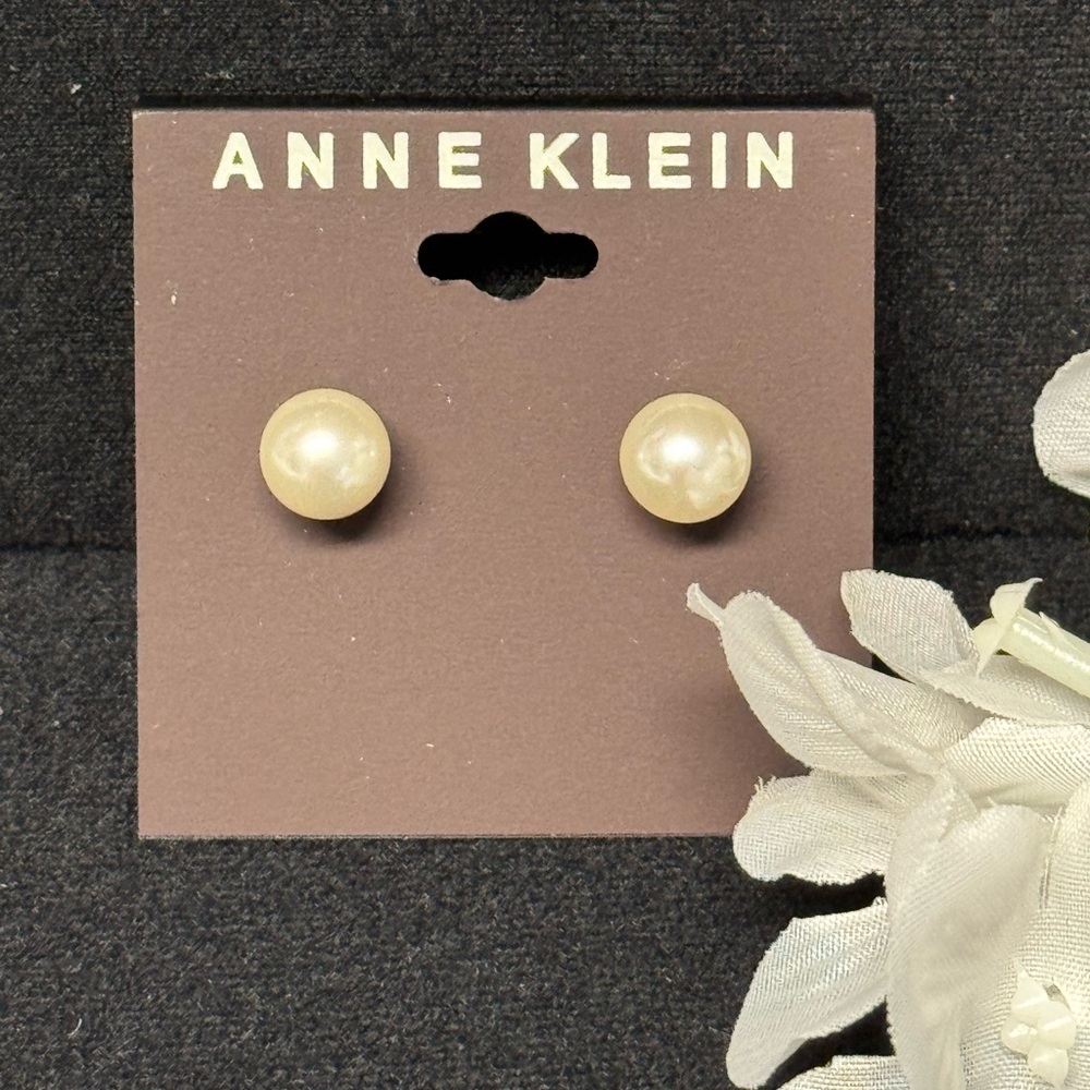 Anne Klein Elegant Pearl Stud Earrings